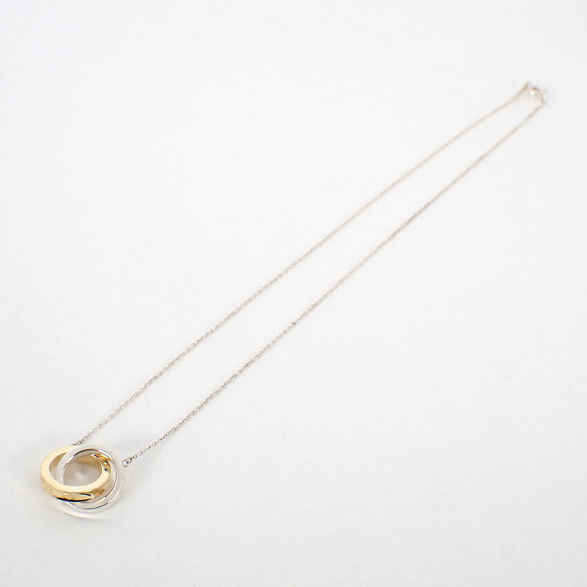 【中古】TIFFANY/ティファニー 925/750 1837 インターロッキング サークル ネックレス/j311-7