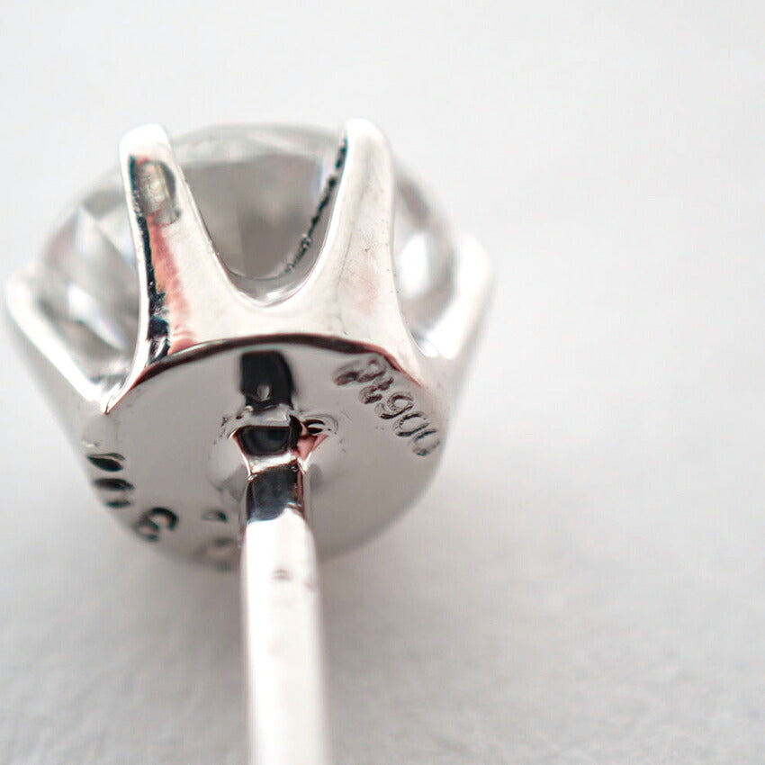 【新品】Pt900 ダイヤモンド 0.301 G VVS-２ GD 中宝ソ 片耳 ピアス/j312-1