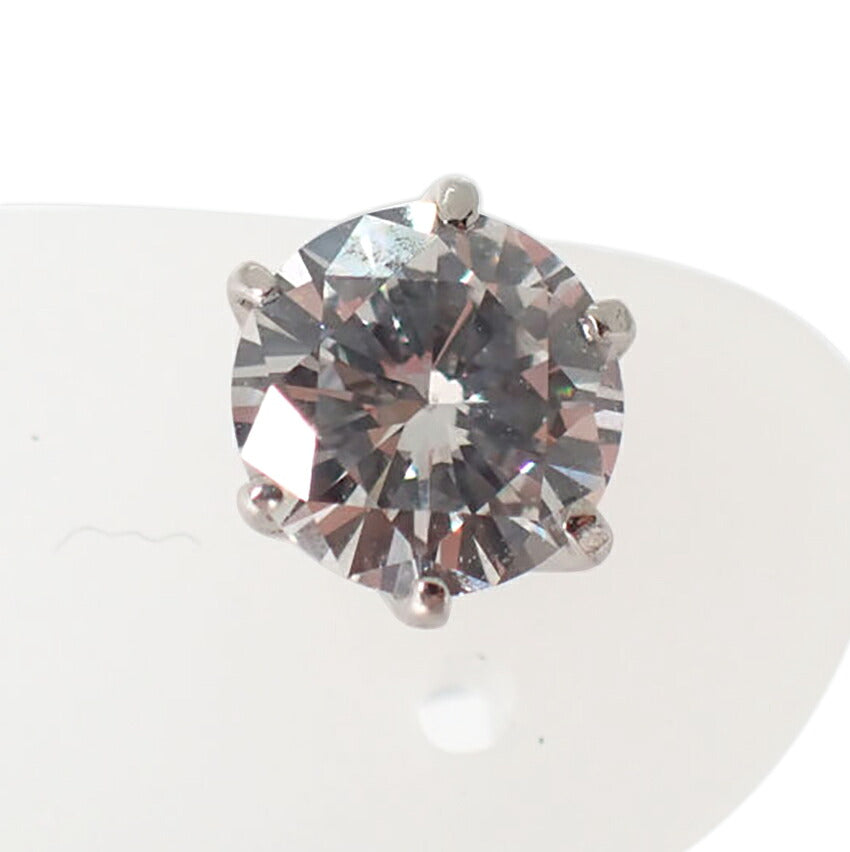 【新品】Pt900 ダイヤモンド 0.304 G VVS-２ GD 中宝ソ 片耳 ピアス/j312-5