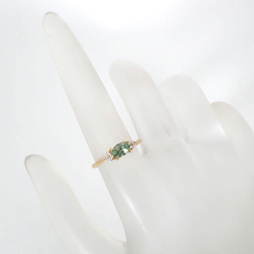 【中古】BIZOUX ビズー K18  サファイア FLAVIE フラヴィ ダイヤモンド リング /9号/j313-5
