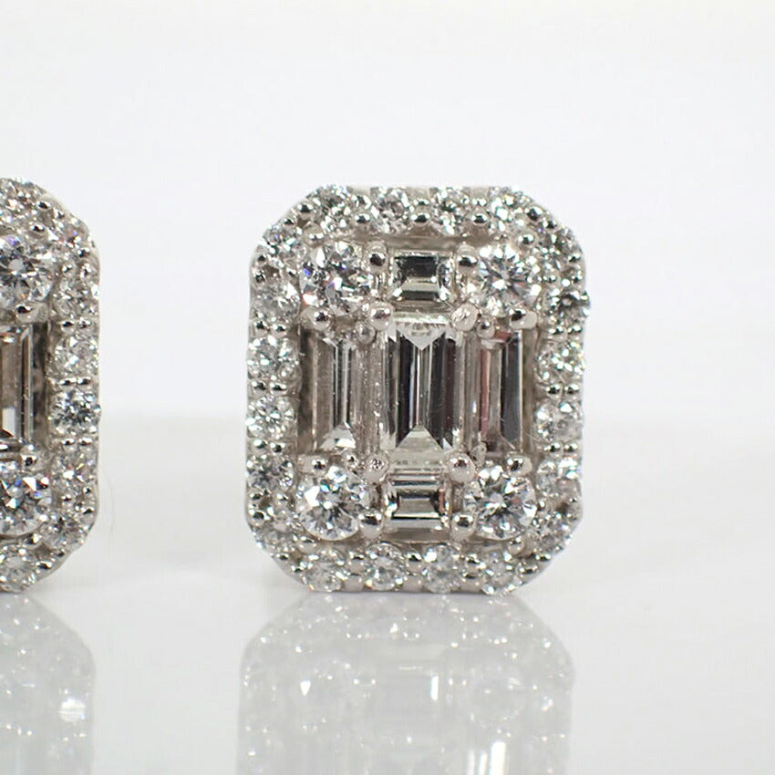【中古】Pt900 ダイヤモンド ピアス/j313-6
