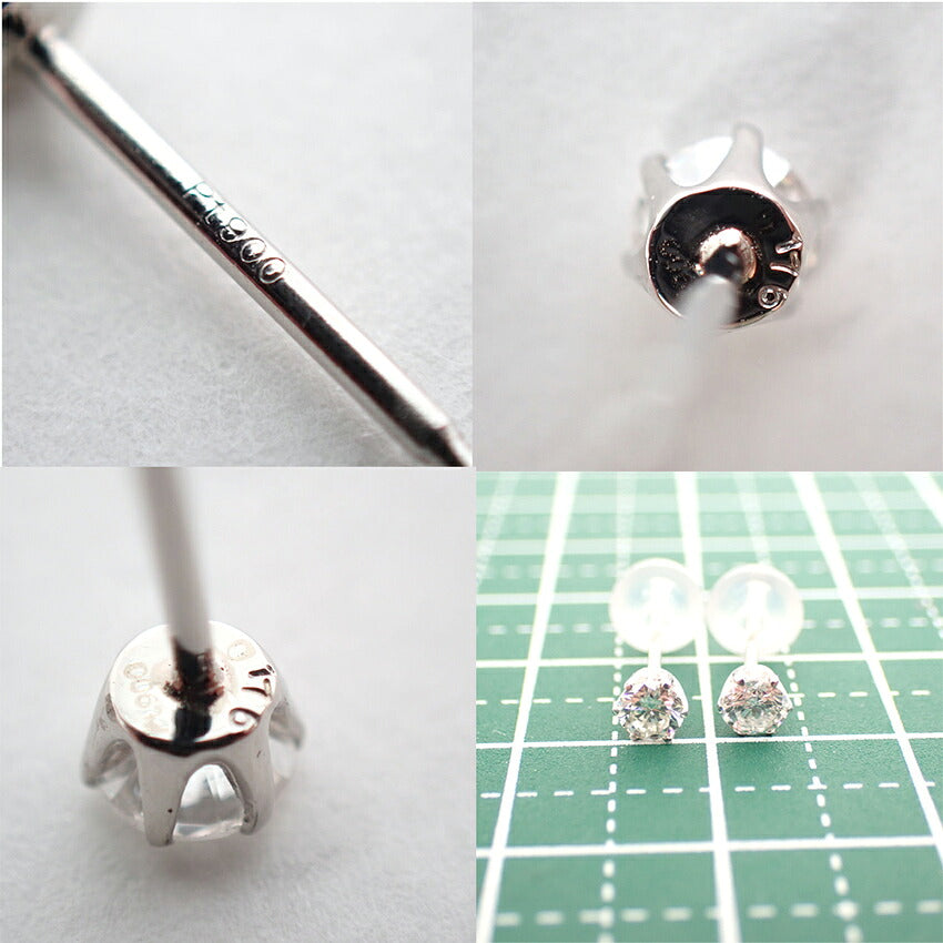 【新品】Pt900 ダイヤモンド ピアス 0.176ct 0.171ct/j313-8