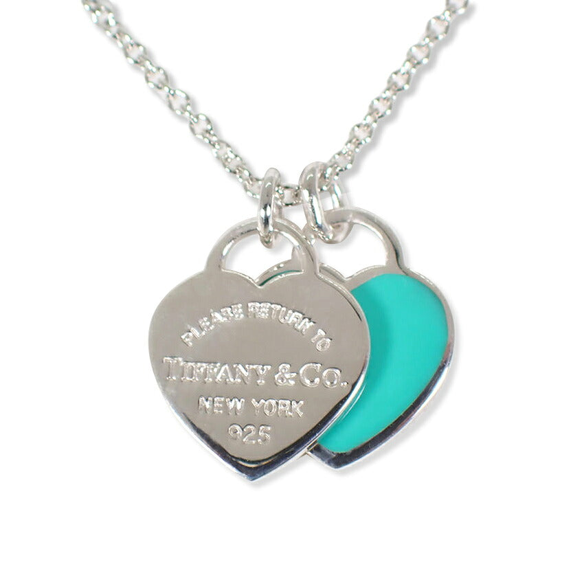 【中古】TIFFANY/ティファニー 925 ブルーエナメル リターントゥティファニー ダブルハートタグ ペンダント/j314-10