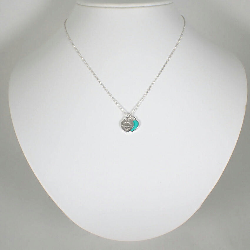 【中古】TIFFANY/ティファニー 925 ブルーエナメル リターントゥティファニー ダブルハートタグ ペンダント/j314-10