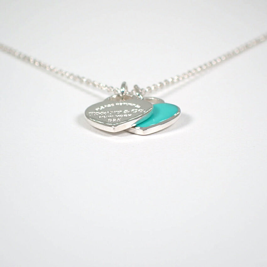 【中古】TIFFANY/ティファニー 925 ブルーエナメル リターントゥティファニー ダブルハートタグ ペンダント/j314-10