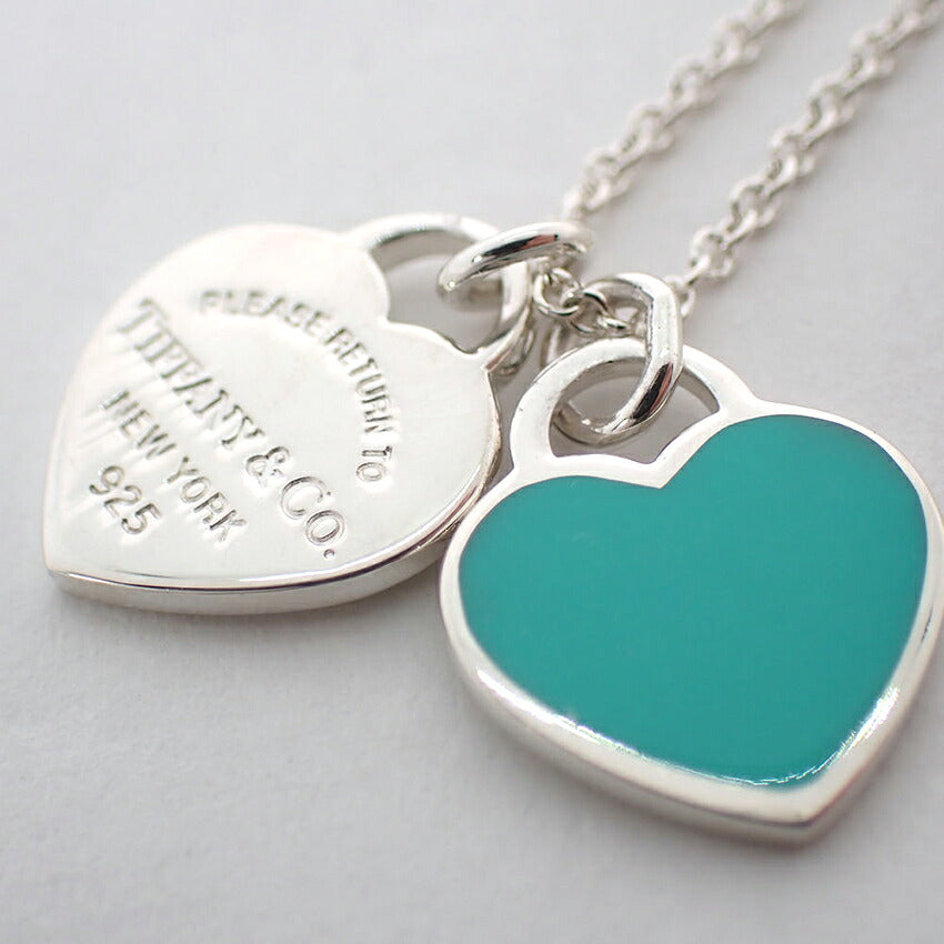 【中古】TIFFANY/ティファニー 925 ブルーエナメル リターントゥティファニー ダブルハートタグ ペンダント/j314-10