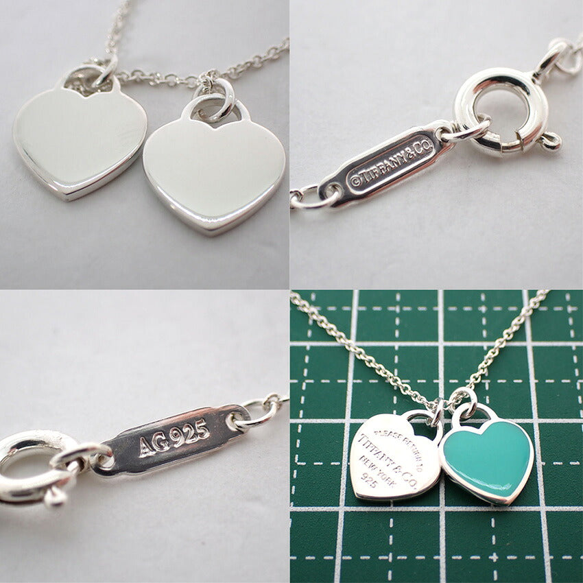 【中古】TIFFANY/ティファニー 925 ブルーエナメル リターントゥティファニー ダブルハートタグ ペンダント/j314-10