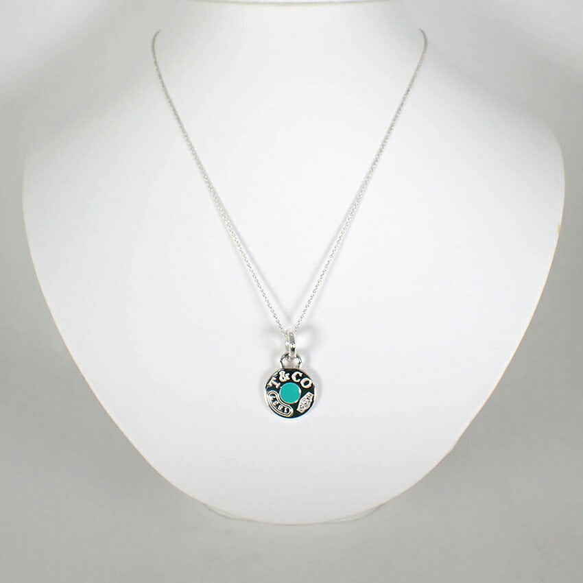 【中古】TIFFANY/ティファニー 925 1837 ブルー ペンダント/ネックレス/j314-3