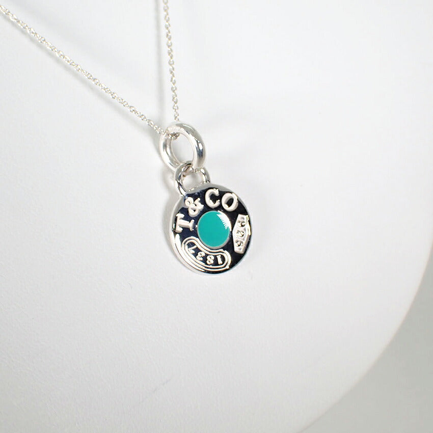 【中古】TIFFANY/ティファニー 925 1837 ブルー ペンダント/ネックレス/j314-3