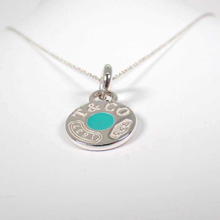 【中古】TIFFANY/ティファニー 925 1837 ブルー ペンダント/ネックレス/j314-3
