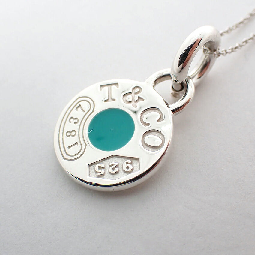 【中古】TIFFANY/ティファニー 925 1837 ブルー ペンダント/ネックレス/j314-3