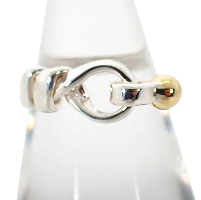 【中古】TIFFANY/ティファニー 925/750 フック＆アイ  リング /9号/j316-12