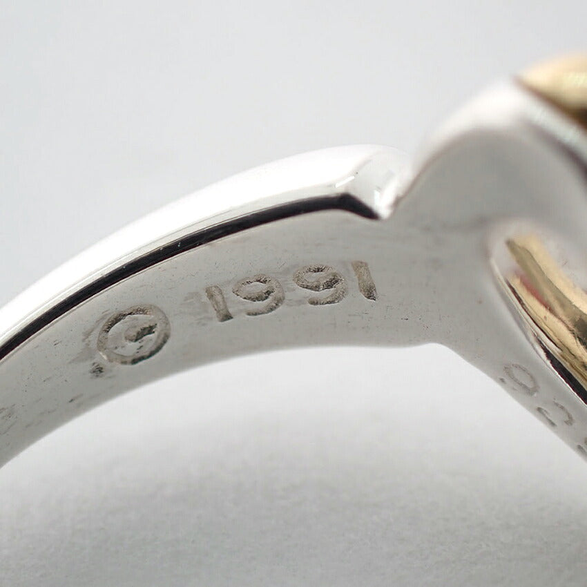 【中古】TIFFANY/ティファニー 925/750 ハートリボン コンビ リング /11号/j316-3