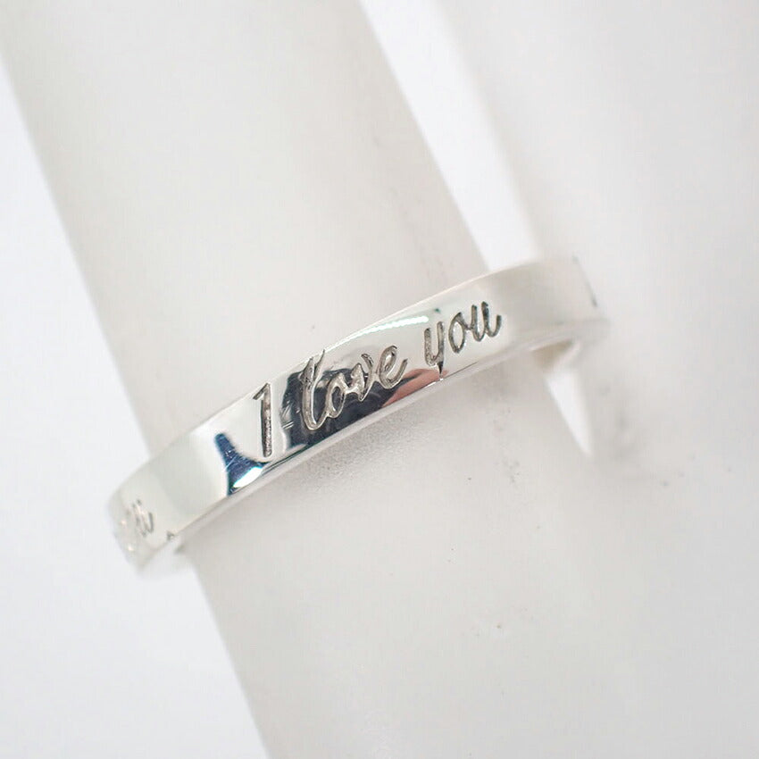 【中古】TIFFANY/ティファニー 925 ノーツ ナロー I love you リング /9号/j316-8