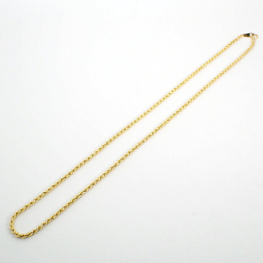 【中古】K18 ロープ ネックレス/j317-10