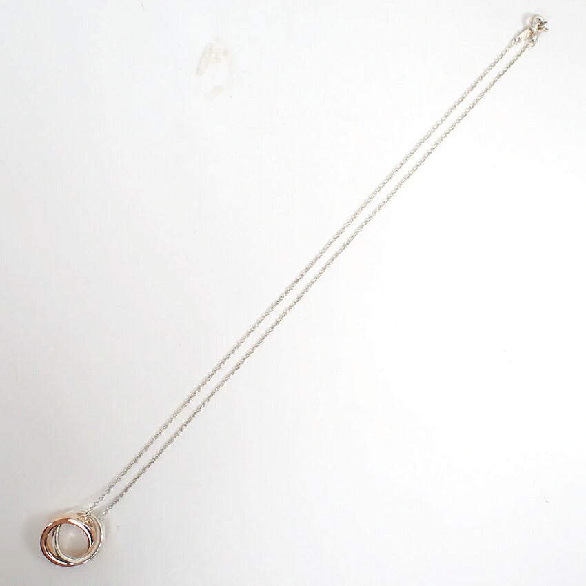 【中古】TIFFANY/ティファニー 925/メタル 1837 インターロッキング サークル ネックレス/j317-3