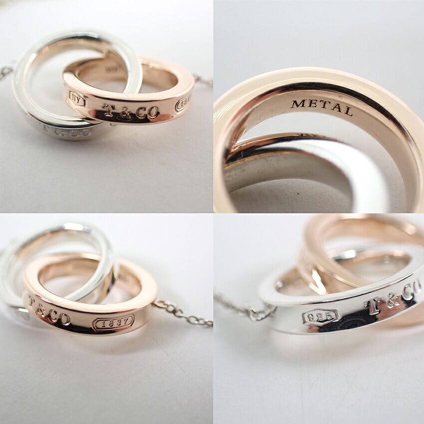 【中古】TIFFANY/ティファニー 925/メタル 1837 インターロッキング サークル ネックレス/j317-3