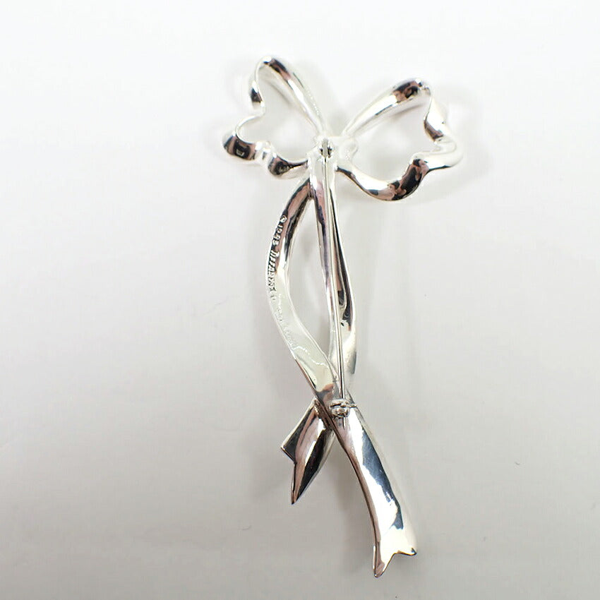 【中古】TIFFANY/ティファニー 925 リボン ブローチ/j317-4
