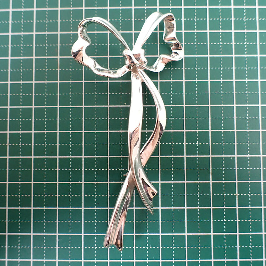 【中古】TIFFANY/ティファニー 925 リボン ブローチ/j317-4