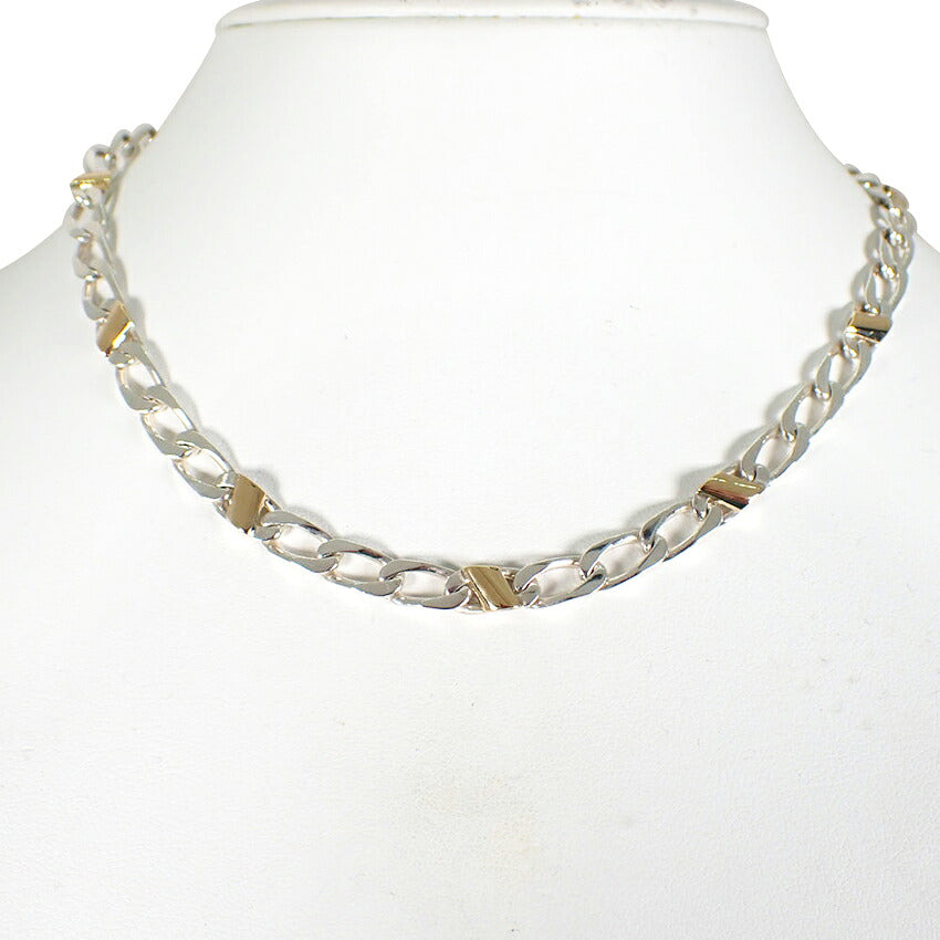 【中古】TIFFANY/ティファニー 925/750 フィガロ ネックレス/j318-7