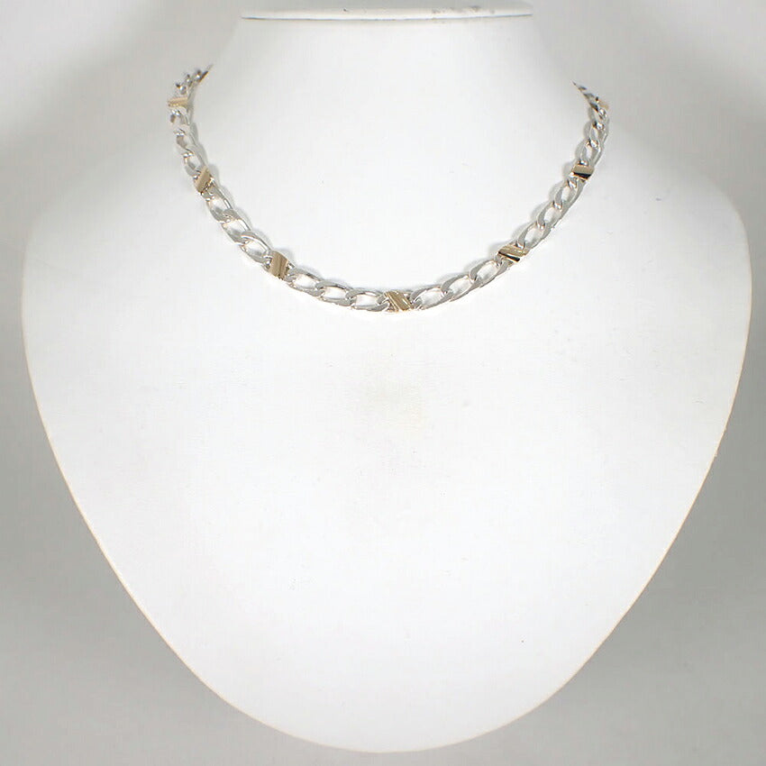 【中古】TIFFANY/ティファニー 925/750 フィガロ ネックレス/j318-7