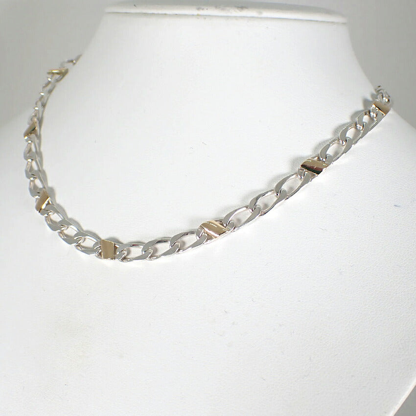【中古】TIFFANY/ティファニー 925/750 フィガロ ネックレス/j318-7