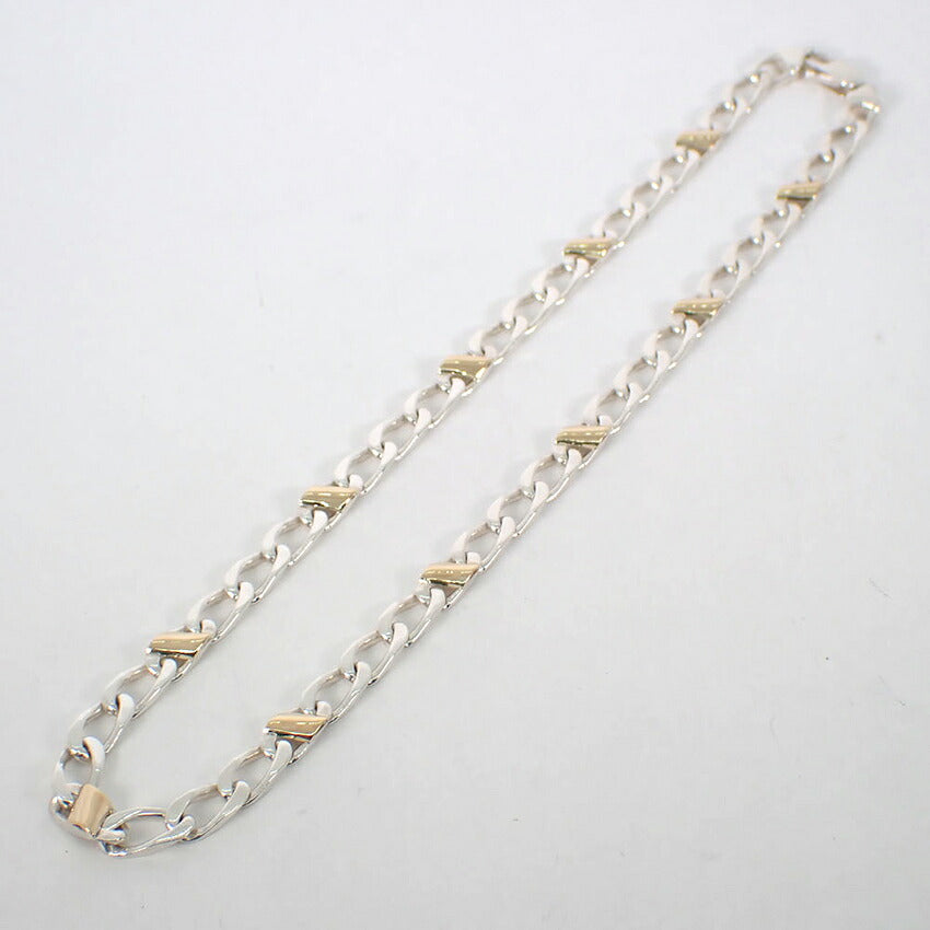 【中古】TIFFANY/ティファニー 925/750 フィガロ ネックレス/j318-7
