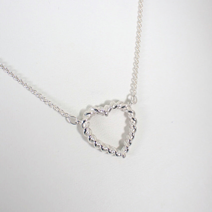 【中古】TIFFANY/ティファニー 925  ヴィンテージ ロープハート ネックレス/ペンダント/j32-56
