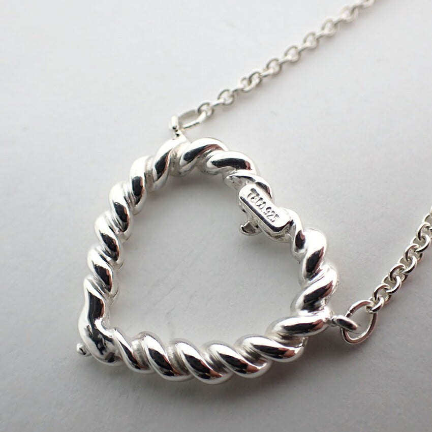 【中古】TIFFANY/ティファニー 925  ヴィンテージ ロープハート ネックレス/ペンダント/j32-56