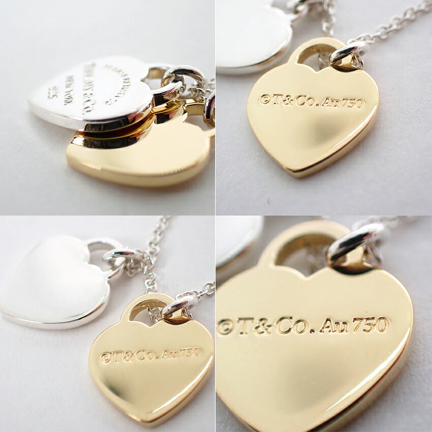 【中古】TIFFANY/ティファニー/925/750/リターントゥダブルハート/ペンダント/j320-12