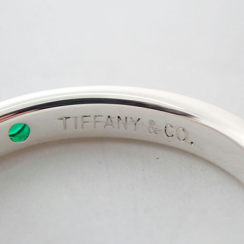 【中古】TIFFANY/ティファニー/925/エメラルド/スタッキングバンド/リング/8号/j320-6