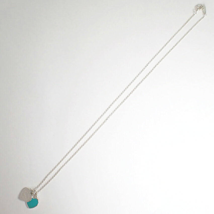 【中古】TIFFANY/ティファニー 925 ブルーエナメル リターントゥティファニー ダブルハートタグ ペンダント/j322-4