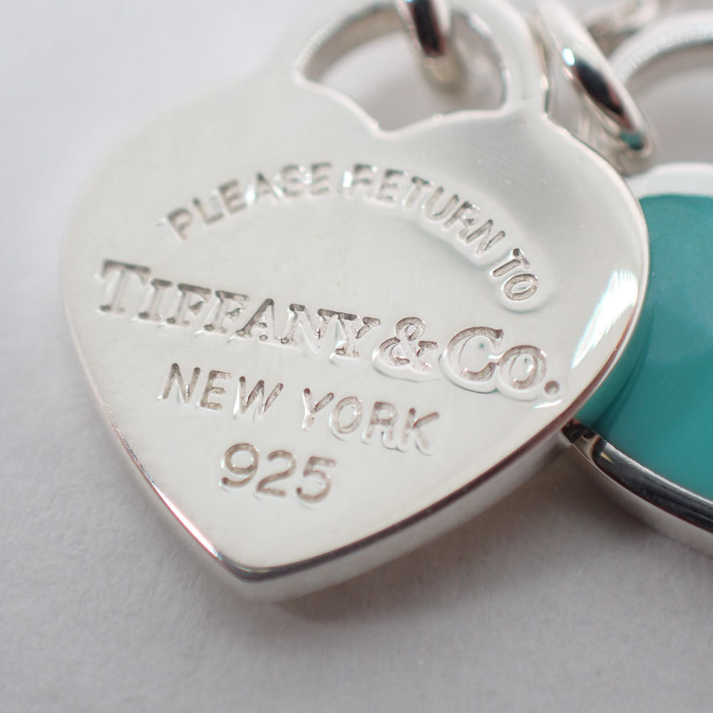 【中古】TIFFANY/ティファニー 925 ブルーエナメル リターントゥティファニー ダブルハートタグ ペンダント/j322-4