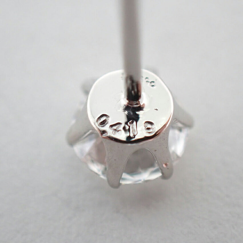 【新品】Pt900 ダイヤモンド 0.419 E SI-1/VG 中央宝石研究所ソーティング付き 片耳 ピアス/j322-6