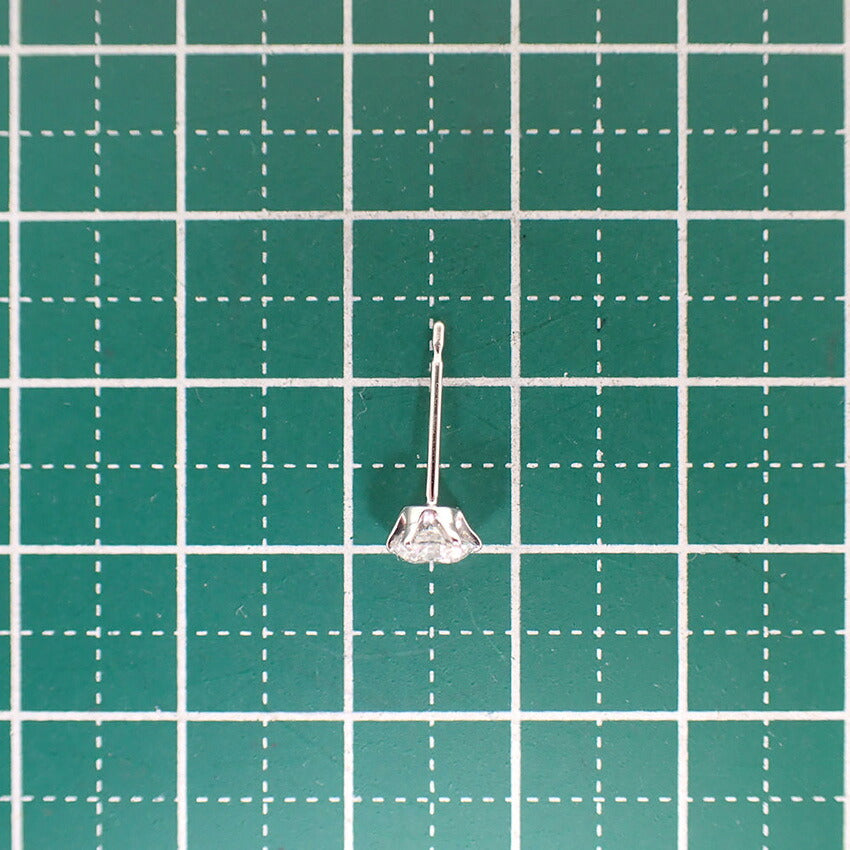 【新品】Pt900 ダイヤモンド 0.419 E SI-1/VG 中央宝石研究所ソーティング付き 片耳 ピアス/j322-6