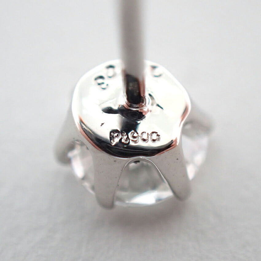 【新品】Pt900 ダイヤモンド 0.303 E VS-1 VG 中央宝石研究所ソーティング付き 片耳 ピアス/j322-7