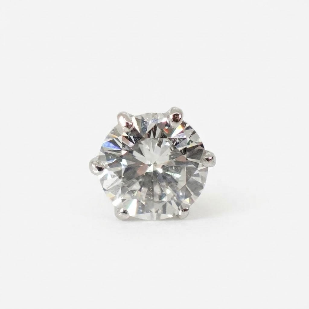 【新品】Pt900 ダイヤモンド 0.228 F SI-1 G 中央宝石研究所ソーティング付き 片耳 ピアス/j322-8