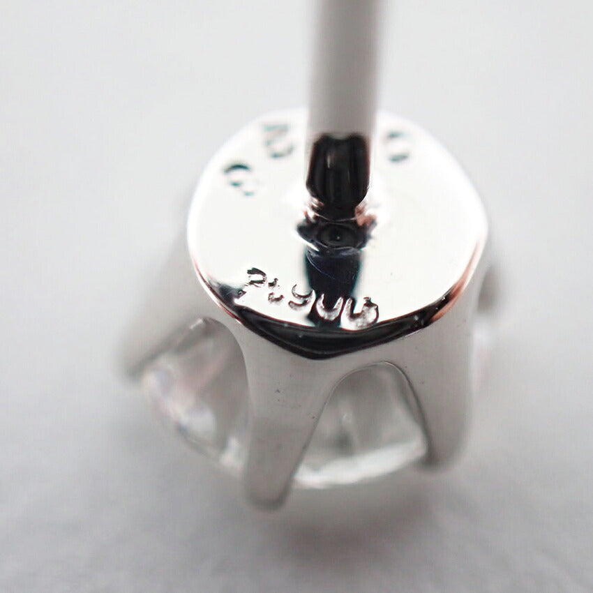 【新品】Pt900 ダイヤモンド 0.228 F SI-2 G 中央宝石研究所ソーティング付き 片耳 ピアス/j322-8