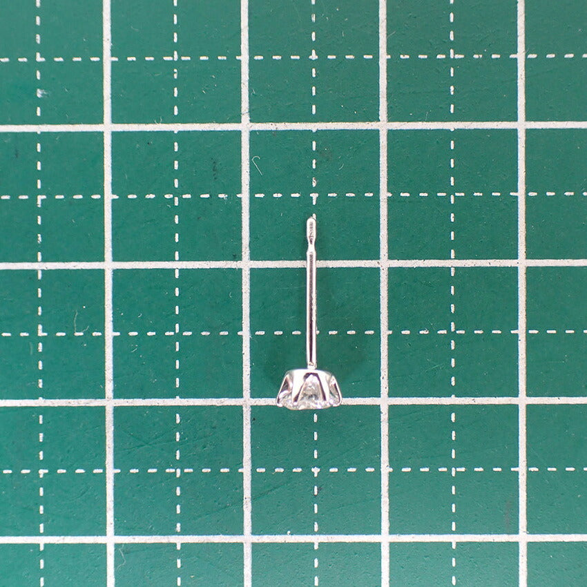 【新品】Pt900 ダイヤモンド 0.228 F SI-2 G 中央宝石研究所ソーティング付き 片耳 ピアス/j322-8