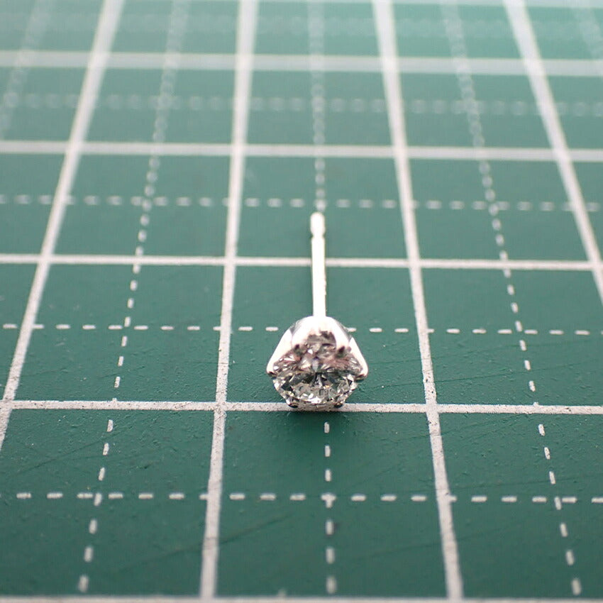 【新品】Pt900 ダイヤモンド 0.228 F SI-2 G 中央宝石研究所ソーティング付き 片耳 ピアス/j322-8