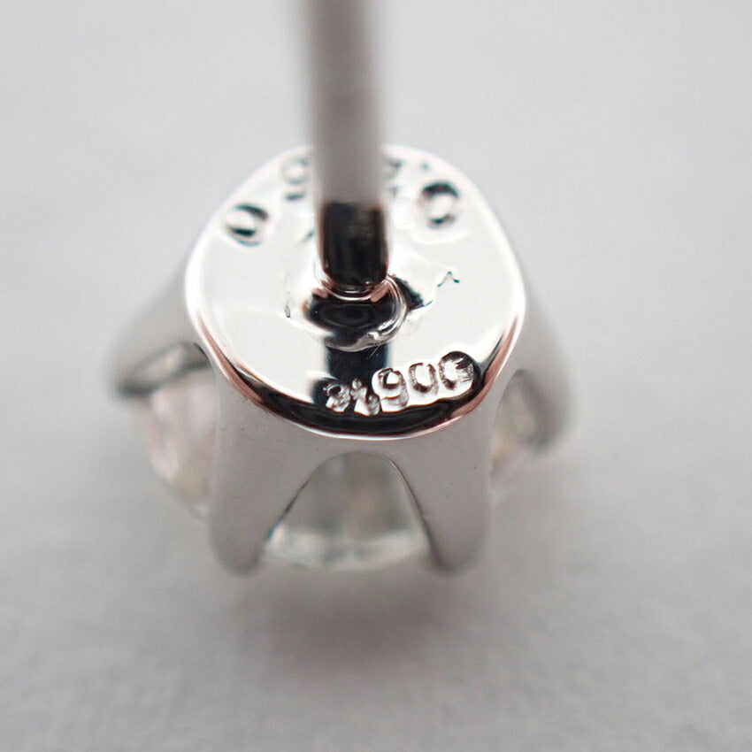 【新品】Pt900 ダイヤモンド 0.303 H SI-1 G 中央宝石研究所ソーティング付き 片耳 ピアス/j322-9