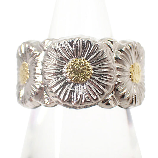 【中古】Buccellati/ブチェラッティ/925 ブロッサムヴェルメイユ ガーデニア シルバー＆イエローヴェルメイユ エターナルリング/14号/j323-1