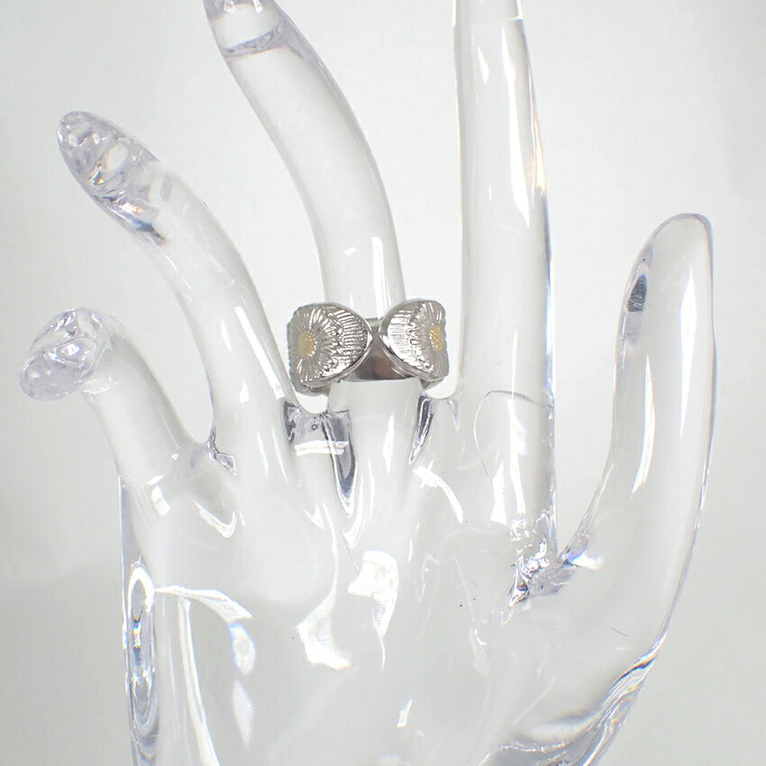 【中古】Buccellati/ブチェラッティ/925 ブロッサムヴェルメイユ ガーデニア シルバー＆イエローヴェルメイユ エターナルリング/14号/j323-1