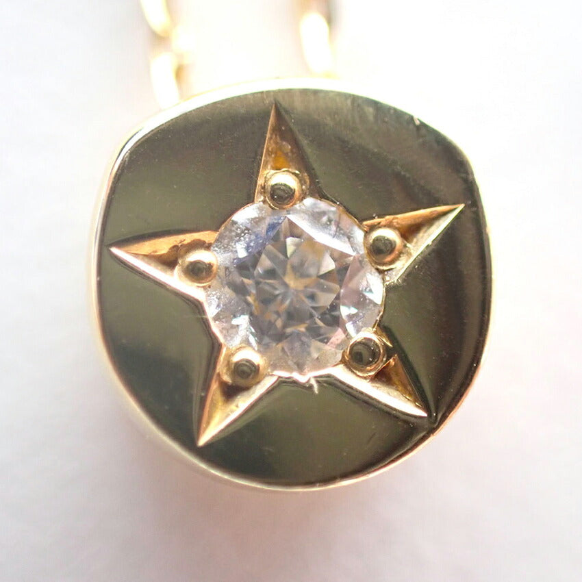 【中古】Festaria/フェスタリア K18 ダイヤモンド Wish upon a star ペンダント/ネックレス/j323-2