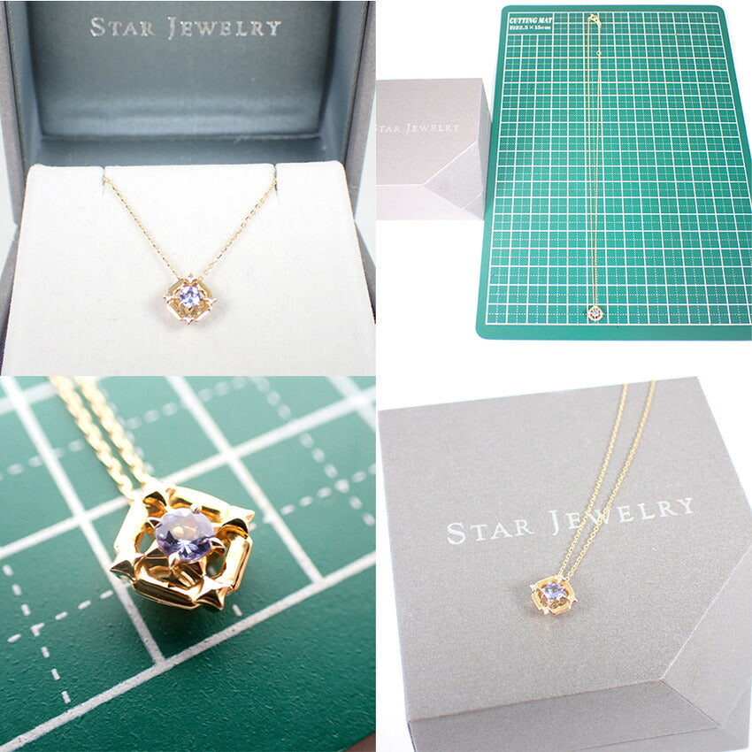 【中古】Star Jewelry/スタージュエリー K18 タンザナイト ペンダント/ネックレス/j323-3
