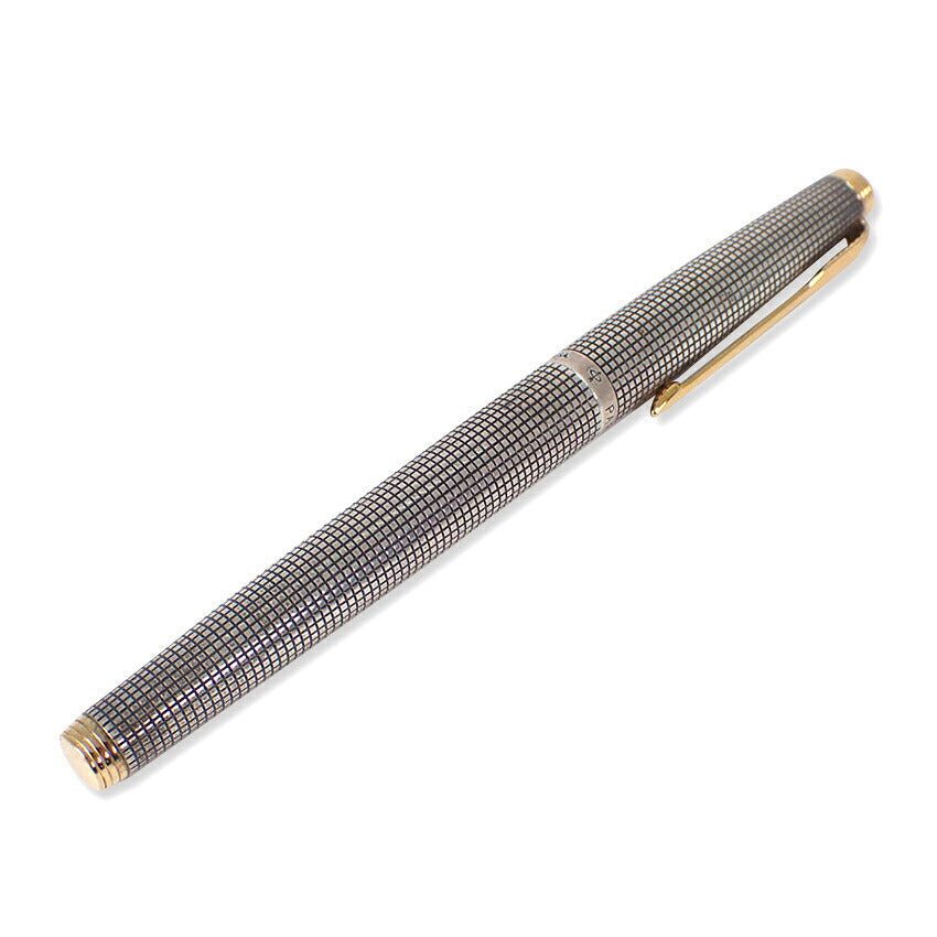 【中古】PARKER/パーカー 万年筆  ペン先 14Kスターリングシルバー925/ゴールド金具/j323-4