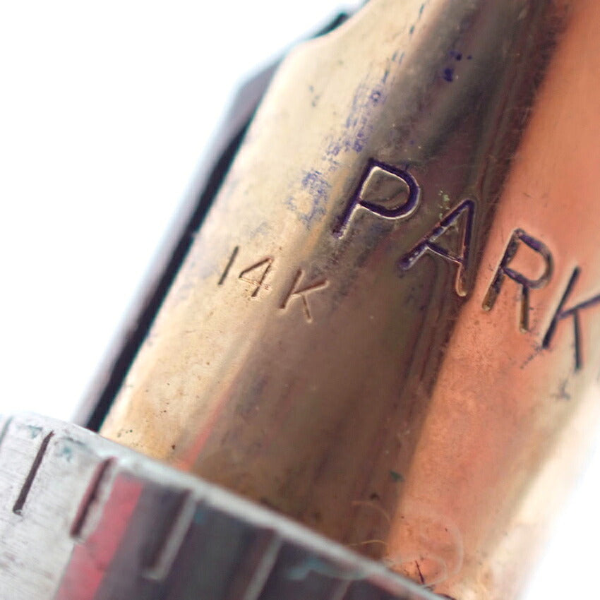 【中古】PARKER/パーカー 万年筆  ペン先 14Kスターリングシルバー925/ゴールド金具/j323-4