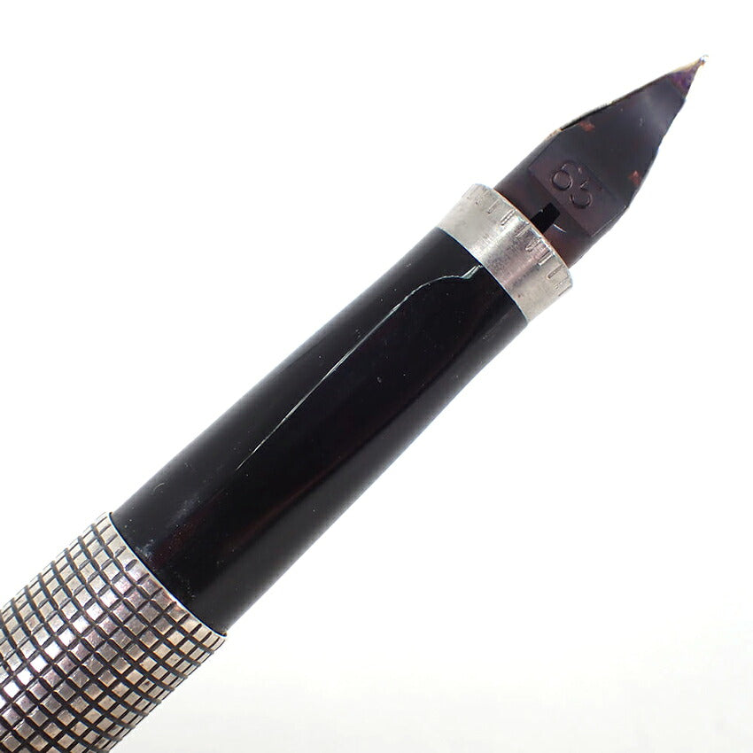 【中古】PARKER/パーカー 万年筆  ペン先 14Kスターリングシルバー925/ゴールド金具/j323-4