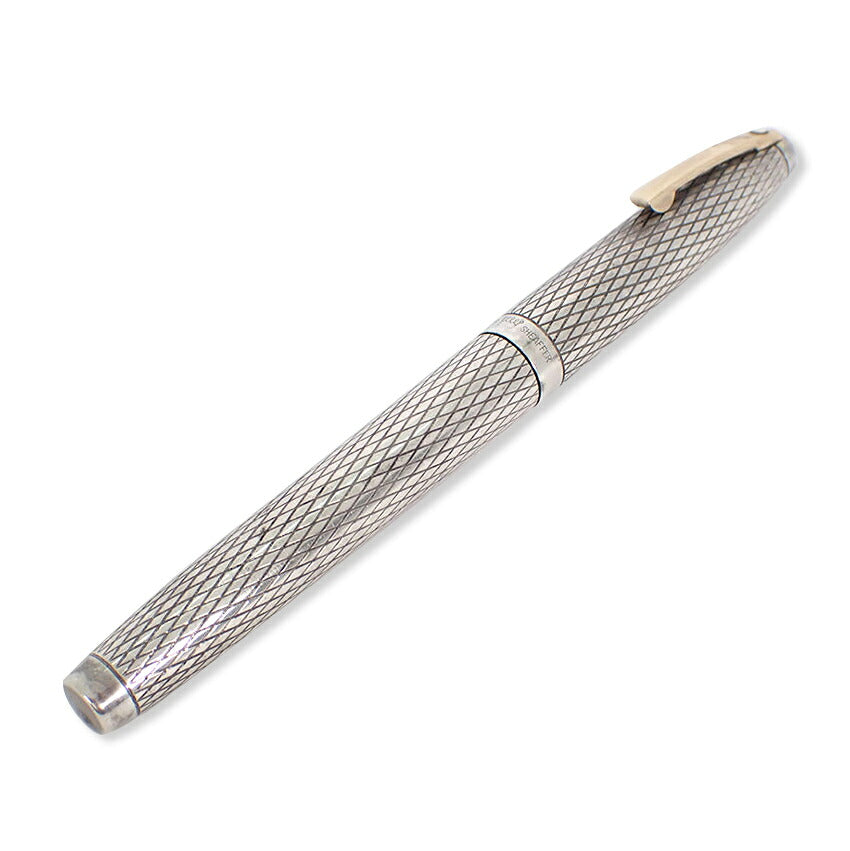 【中古】SHEAFFER/シェーファー 万年筆 ペン先１４K スターリングシルバー925 ゴールド金具/j323-5