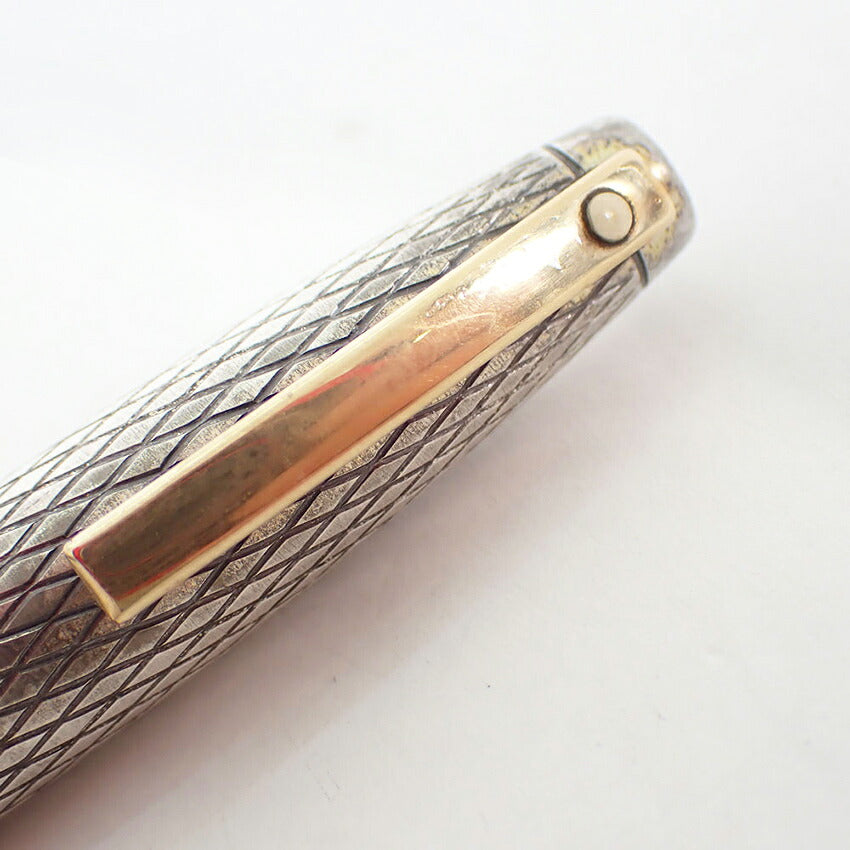 【中古】SHEAFFER/シェーファー 万年筆 ペン先１４K スターリングシルバー925 ゴールド金具/j323-5
